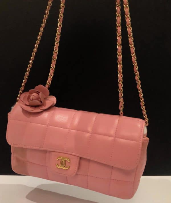 Chanel mini camellia bag pink