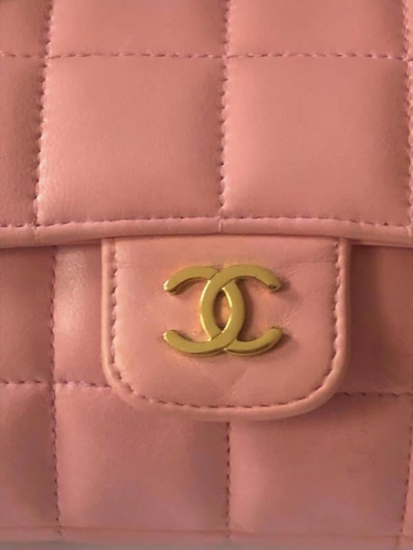 CHANEL Pink Lambskin Quilted Mini Chocolate Bar Camellia Flap 2003-2004 W/Box - Image 13