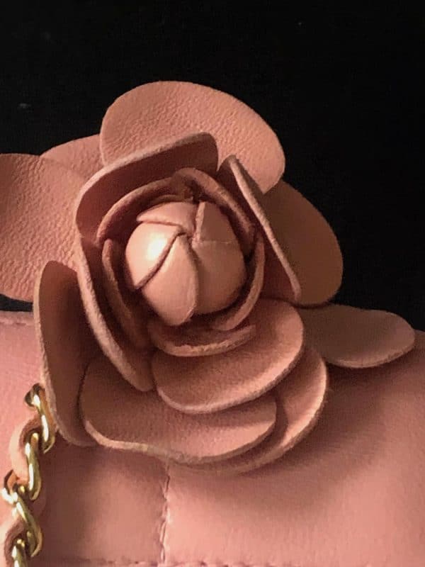 CHANEL Pink Lambskin Quilted Mini Chocolate Bar Camellia Flap 2003-2004 W/Box - Image 6