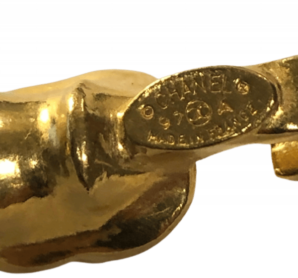 CHANEL Vintage Long Chain Necklace Teardrop CC Logo Pendant W/Box 1997 - Image 7