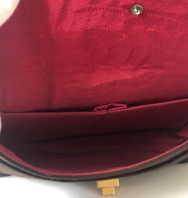 CHANEL Vintage Quilted Silk Velvet Grosgrain 2.55 Double Flap Bag C.1955-71 W/Box - Image 12