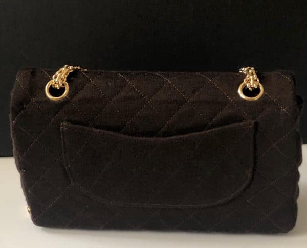 CHANEL Vintage Quilted Silk Velvet Grosgrain 2.55 Double Flap Bag C.1955-71 W/Box - Image 6