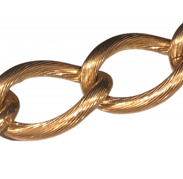 CHRISTIAN DIOR  Vintage Gold Jewellery Set Necklace & Bracelet Link 1980s - Image 3