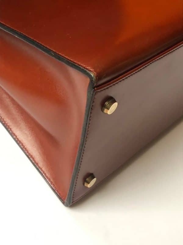 hermÈs vintage kelly 32 box calf sellier leather gold hardware cognac iconic bag c.1970 w/box