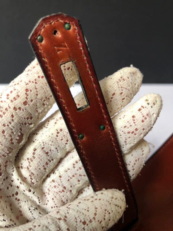 hermÈs vintage kelly 32 box calf sellier leather gold hardware cognac iconic bag c.1970 w/box