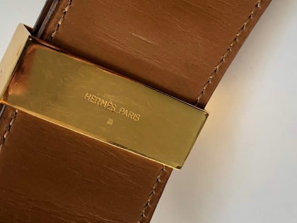 hermÈs 1991 collier de chien cdc médor vintage belt red ghw w/box