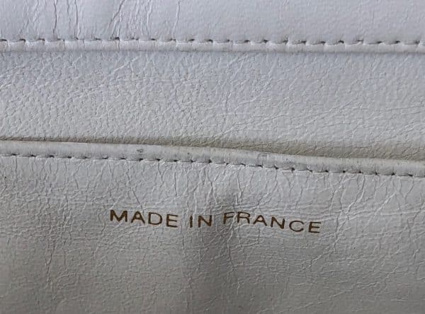 chanel 1996 gst white quilted leather top handle tote bag ghw vintage