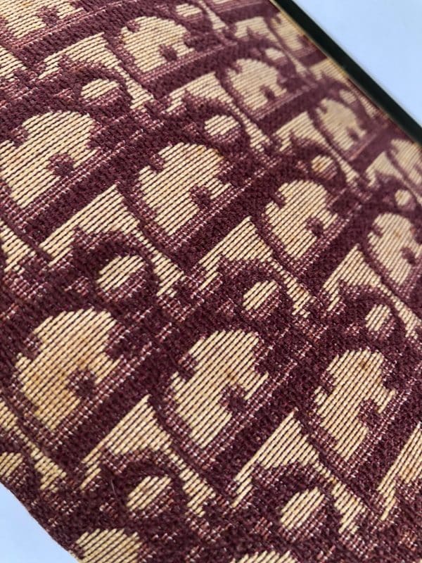 christian dior vintage clutch pouch cd monogram oblique bag red bordeaux c.1970s