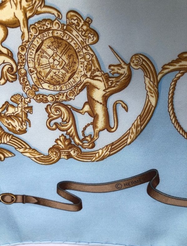 hermÈs vintage silk scarf collector royal mews buckingham palace by jean de fougerolle 1994 w/box