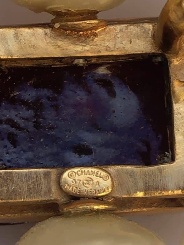 chanel vintage double strands pearls & gripoix necklace autumn 1997 w/box