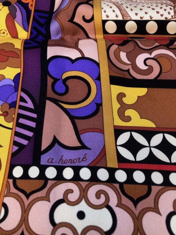 hermÈs silk scarf collector la femme aux semelles de vent by aline honoré 2009 w/box