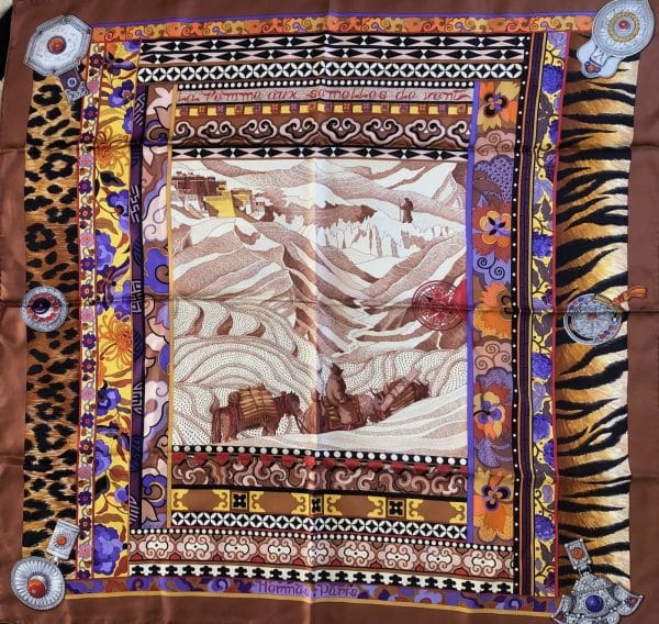 hermÈs silk scarf collector la femme aux semelles de vent by aline honoré 2009 w/box