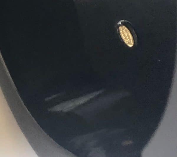 chanel bracelet black resin white and beige cc logo four clover cuff 2003 w/box