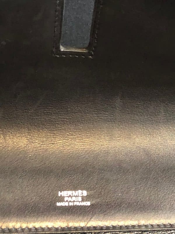 hermÈs 'etribelt' handbag in black leather 2012 w/box