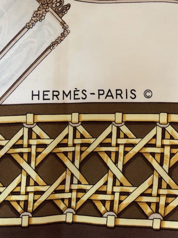 hermÈs silk scarf feux de route rare collector by caty latham 1971 w/box