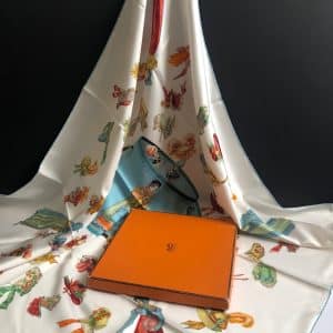 hermÈs silk scarf paris modiste limited edition by hugo grygkar 2006 w/box
