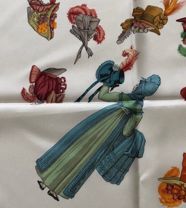 hermÈs silk scarf paris modiste limited edition by hugo grygkar 2006 w/box