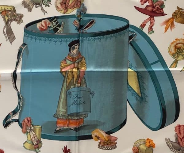 hermÈs silk scarf paris modiste limited edition by hugo grygkar 2006 w/box