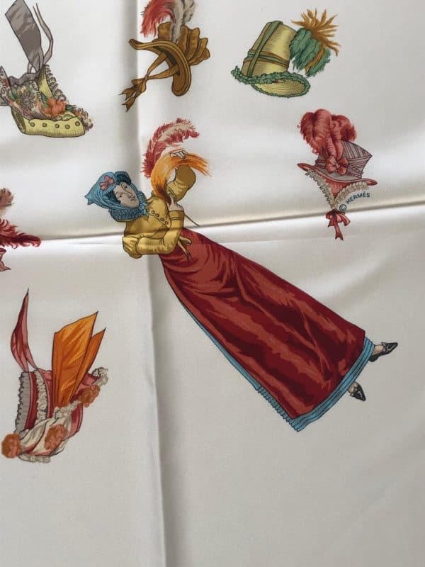 hermÈs silk scarf paris modiste limited edition by hugo grygkar 2006 w/box