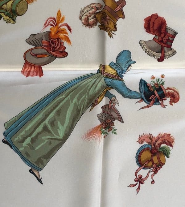 hermÈs silk scarf paris modiste limited edition by hugo grygkar 2006 w/box