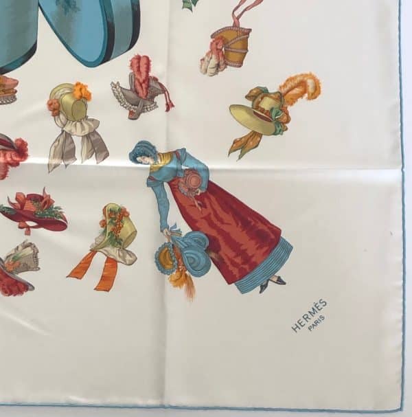 hermÈs silk scarf paris modiste limited edition by hugo grygkar 2006 w/box