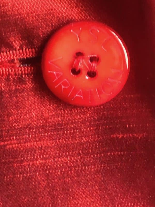 yves saint laurent vintage blazer red double breasted silk circa 1980s