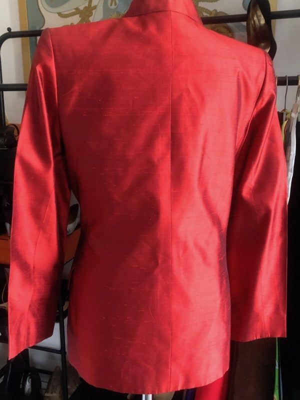 yves saint laurent vintage blazer red double breasted silk circa 1980s
