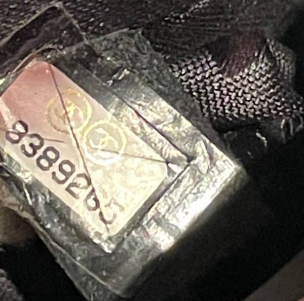 chanel pink & black quilted calfskin leather small cambon cc logo bag c.2004 2005