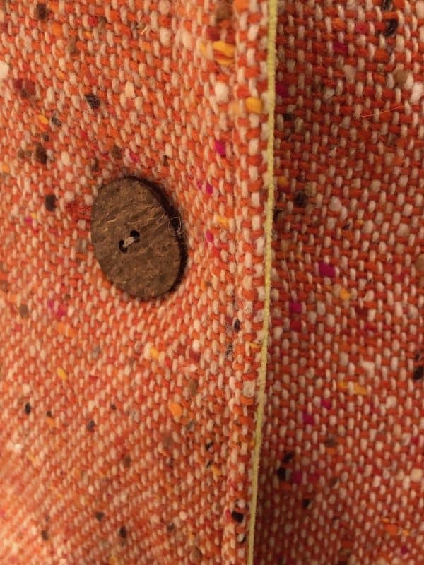 christian dior tweed fitted jacket burnt orange single breasted c.2000