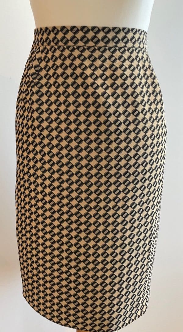 christian lacroix paris vintage geometry fitted skirt 1997