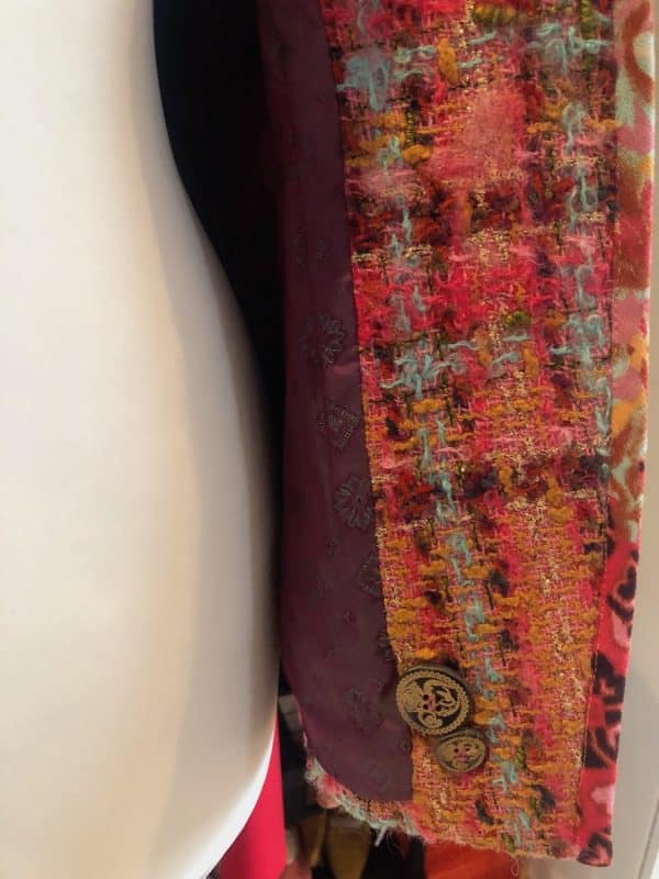 christian lacroix vintage tweed bouclé wool bazar jacket multi c.1990s