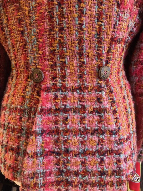 christian lacroix vintage tweed bouclé wool bazar jacket multi c.1990s