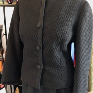 guy laroche vintage black short jacket lozenge diamond shape c.1980s
