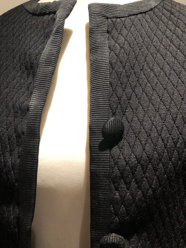 guy laroche vintage black short jacket lozenge diamond shape c.1980s