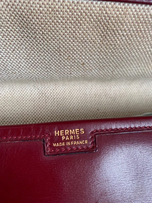 hermÈs 1979 jige clutch box leather vintage w/box