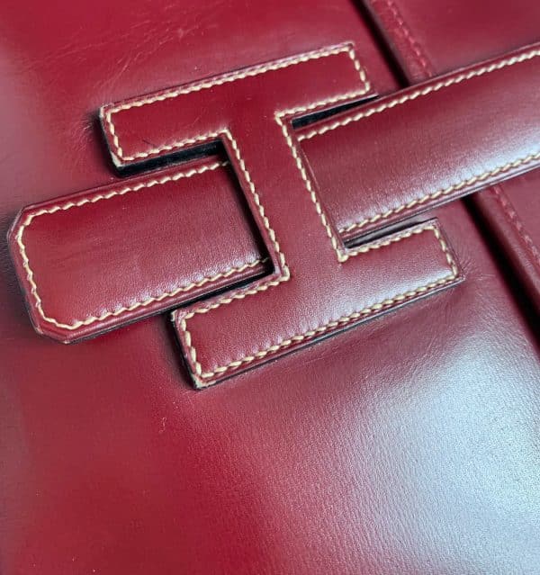 hermÈs 1979 jige clutch box leather vintage w/box