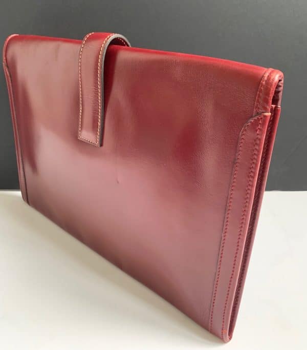 hermÈs 1979 jige clutch box leather vintage w/box