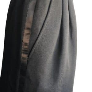 saint laurent rive gauche paris vintage black smoking skirt rare circa 70s 80