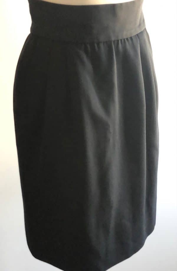 saint laurent rive gauche paris vintage black smoking skirt rare circa 70s 80