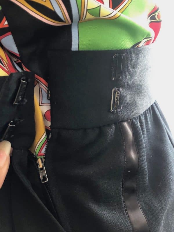 saint laurent rive gauche paris vintage black smoking skirt rare circa 70s 80