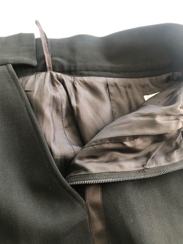 saint laurent rive gauche paris vintage black smoking skirt rare circa 70s 80