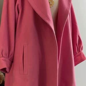 yves saint laurent vintage flare retro swing coat bell cuff sleeves c.1980s