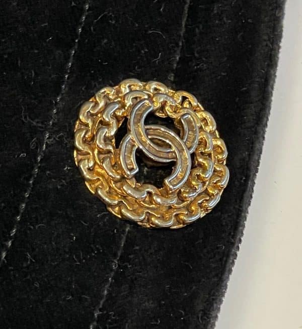 chanel 1980s half moon flap bag vintage cc logo jewel button