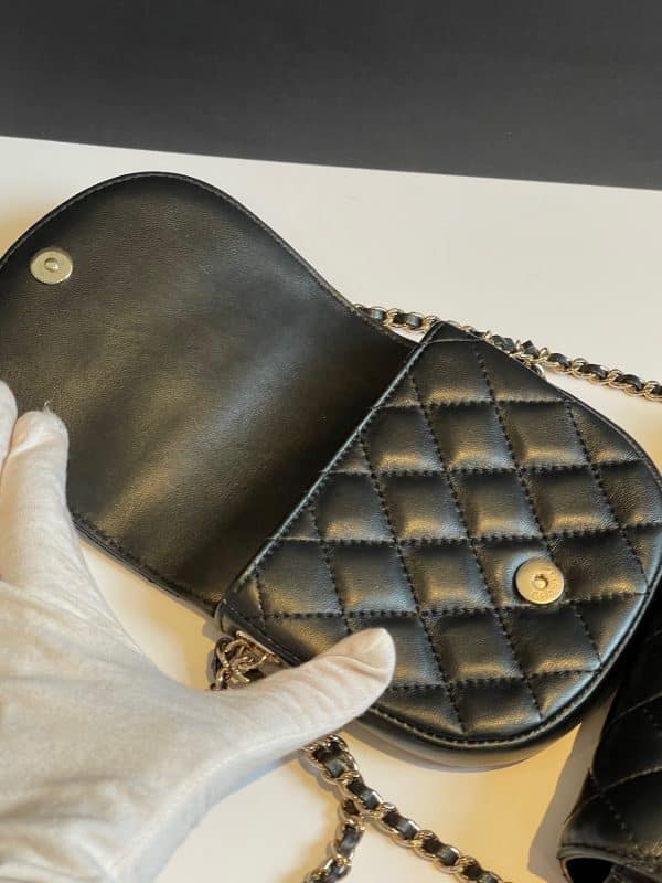 chanel double side pack leather bag 'la pausa' quilted c.2019 w/box coming soon