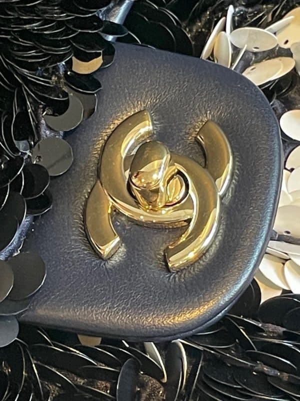 chanel multicolour sequins bag medium limited edition c.2019 w/box