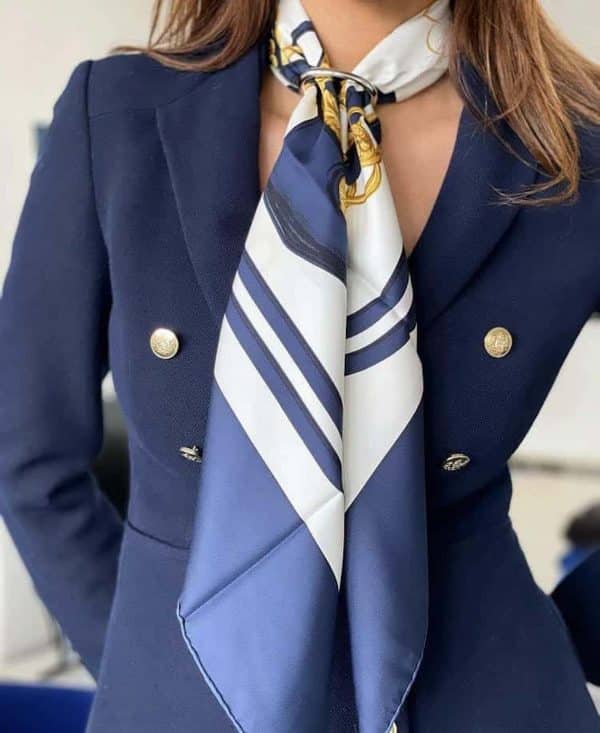 hermÈs vintage horn chaine d'ancre scarf ring c.1990 w/box