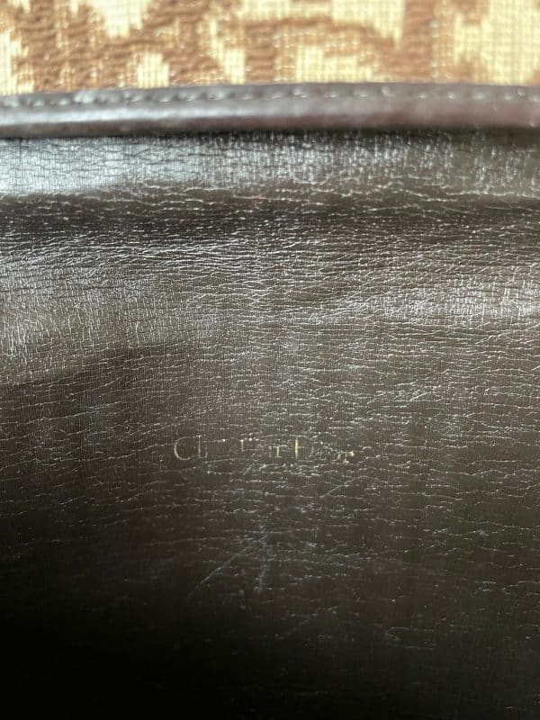christian dior 1970 dior monogram clutch pouch shoulder chain bag vintage