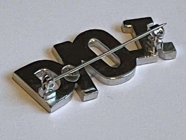 christian dior dio(r)evolution brooch pin white crystals silver metal