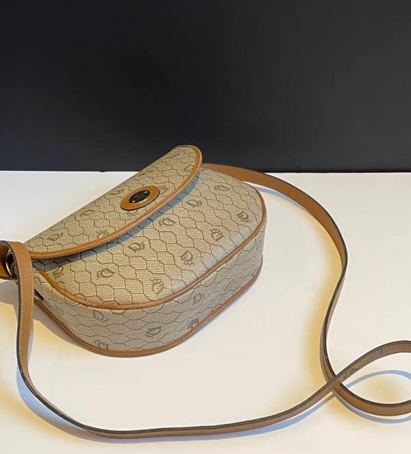 christian dior vintage bobby dior monogram honeycomb shoulder bag c.1990s
