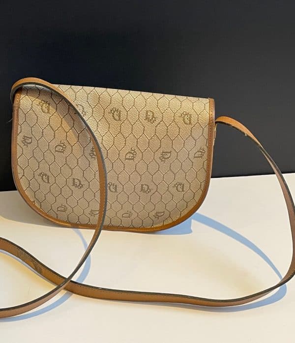 christian dior vintage bobby dior monogram honeycomb shoulder bag c.1990s